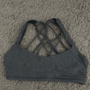 Lululemon Athletica Charcoal Strappy Sports Bra
